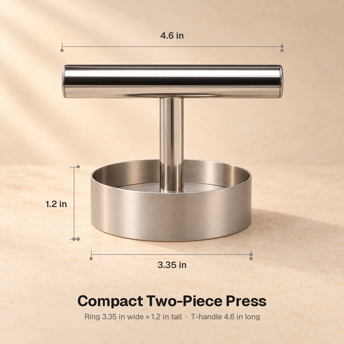 Stainless Steel Burger Patty Press