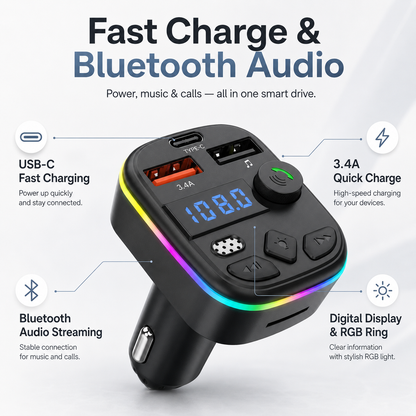 Bluetooth Car Smart Adapter | Upgraded Design VIP