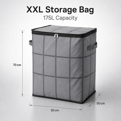 XXL Foldable Storage Bag with Reinforced Handles.