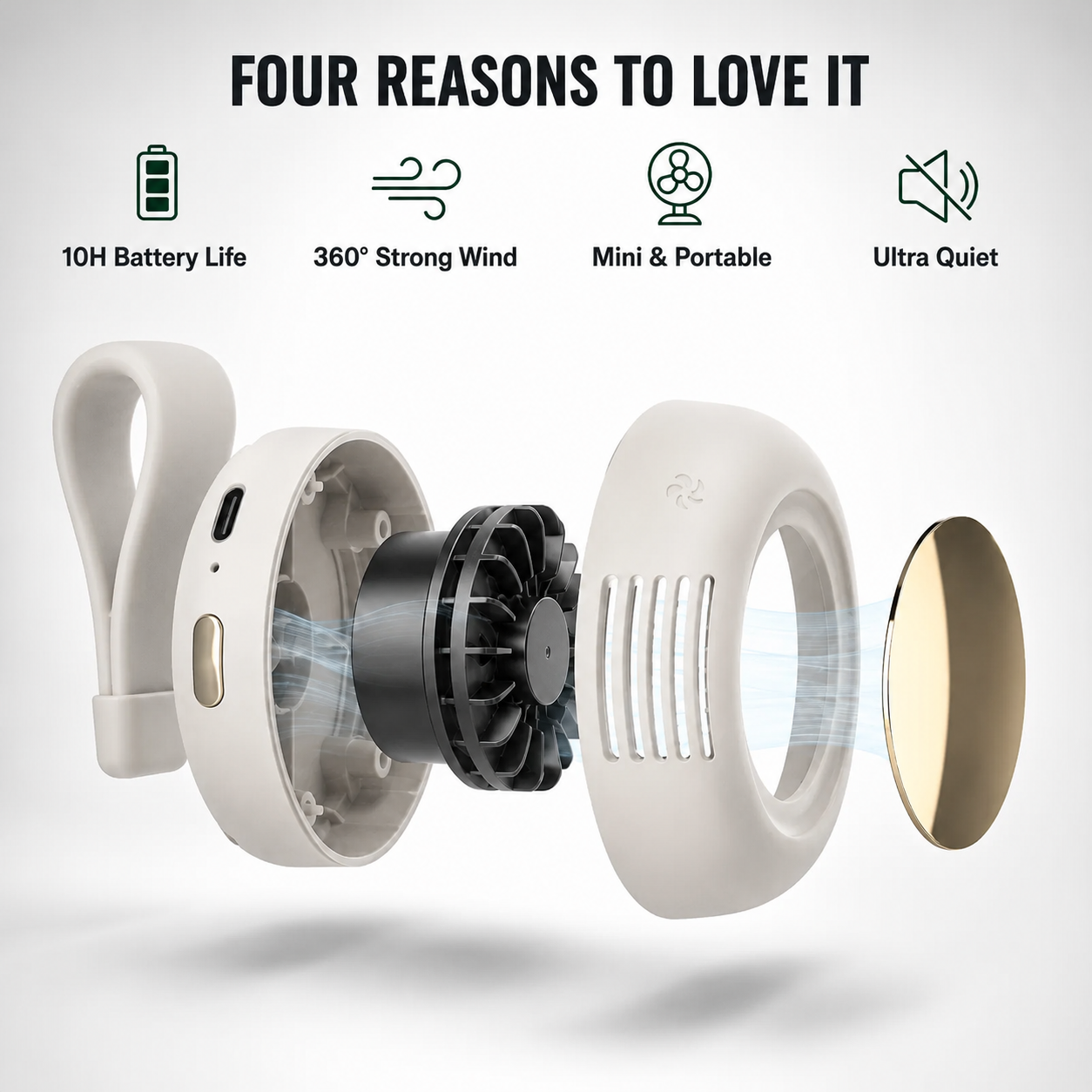 Portable Clip-On AC Fan.