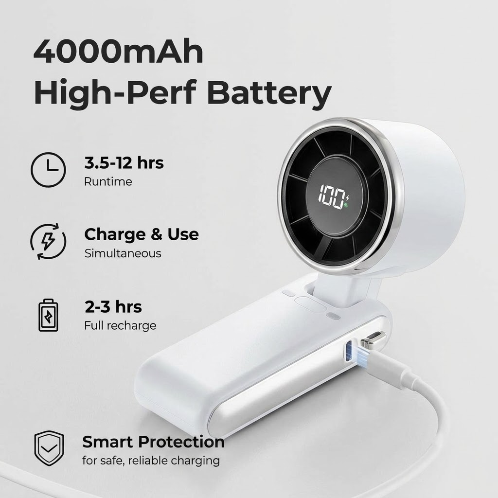 Upgraded Portable Handheld Turbo Fan VIP