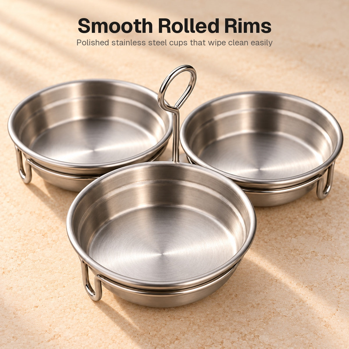 Stainless Steel 3-Cup Egg Poacher