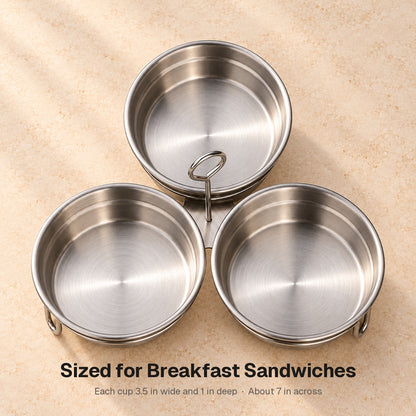 Stainless Steel 3-Cup Egg Poacher