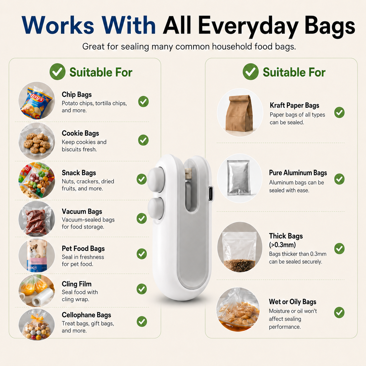 Rechargeable 2-in-1 Bag Sealer & Opener VIP
