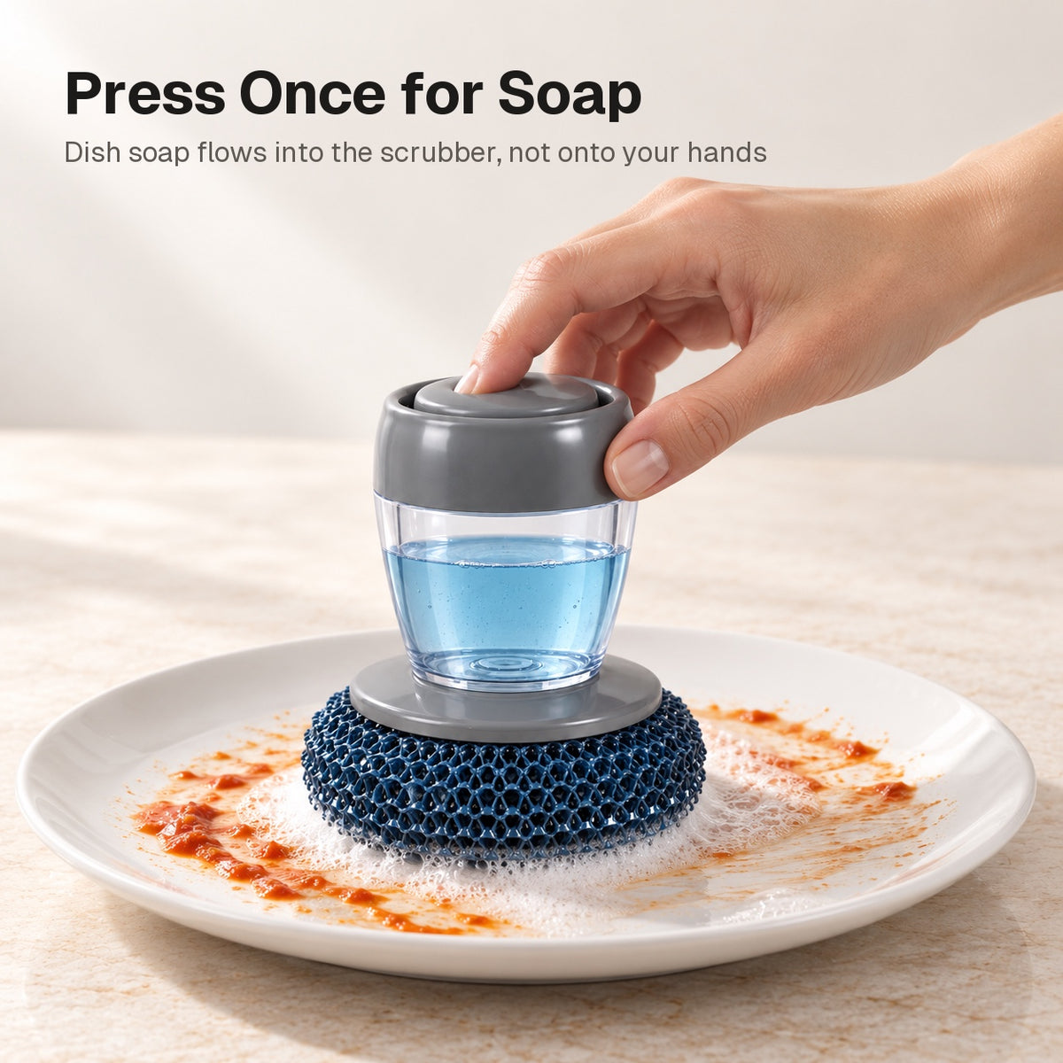 Soap Dispensing Pot Scrubber