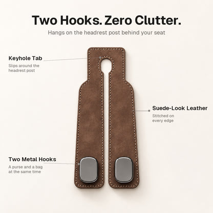 Dual-Hook Car Seat Back Organizer